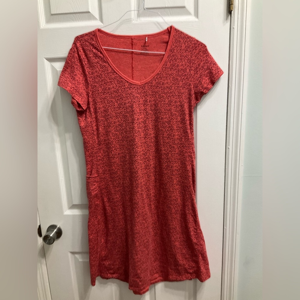 Toad&Co Short‎ Sleeve Organic Cotton and Tencel Dress Sz L
